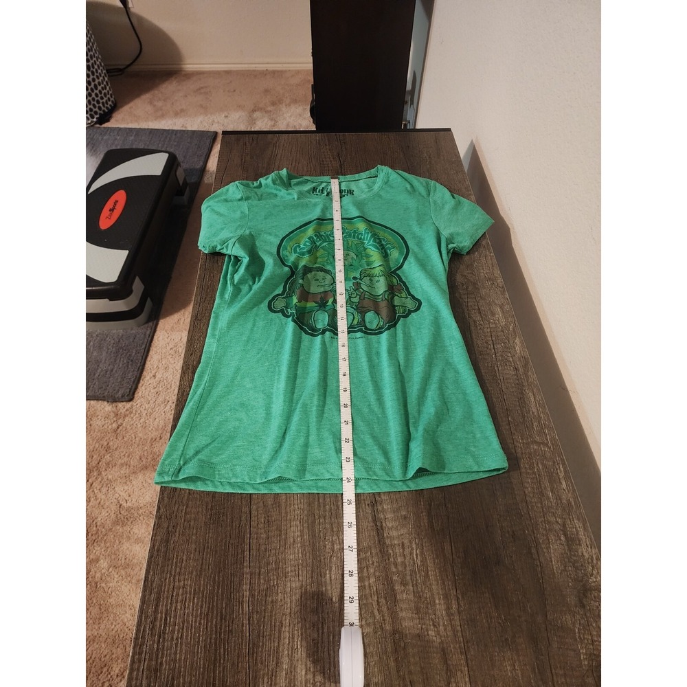 Kill Your Culture Cannabis Patch Kids Graphic Tee Green Heather Large   175 - Picture 5 of 11